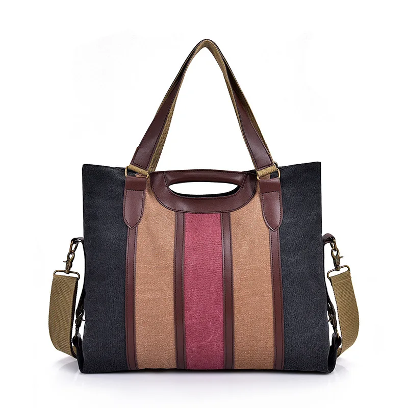 Купи New Black Lady Vintage Underarm Shoulder Bag Trend Crossbody Tote Bag for Women Large Capacity Canvas Fashion Commuter Handbag за 1,625 рублей в магазине AliExpress