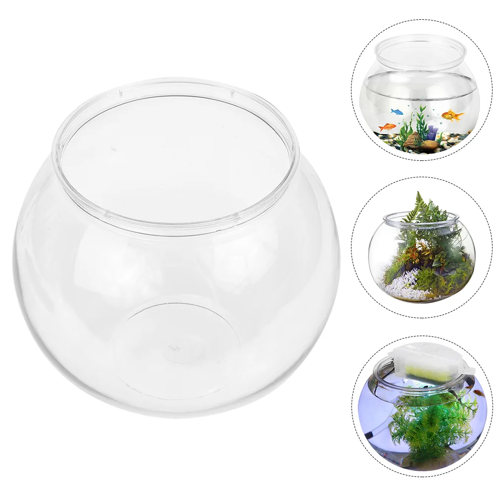 

Tank Bowl Betta Aquarium Terrarium Bowls Pot Portable Hydroponic Bubble Clear Transparent Globe Flower Planter Round Containers