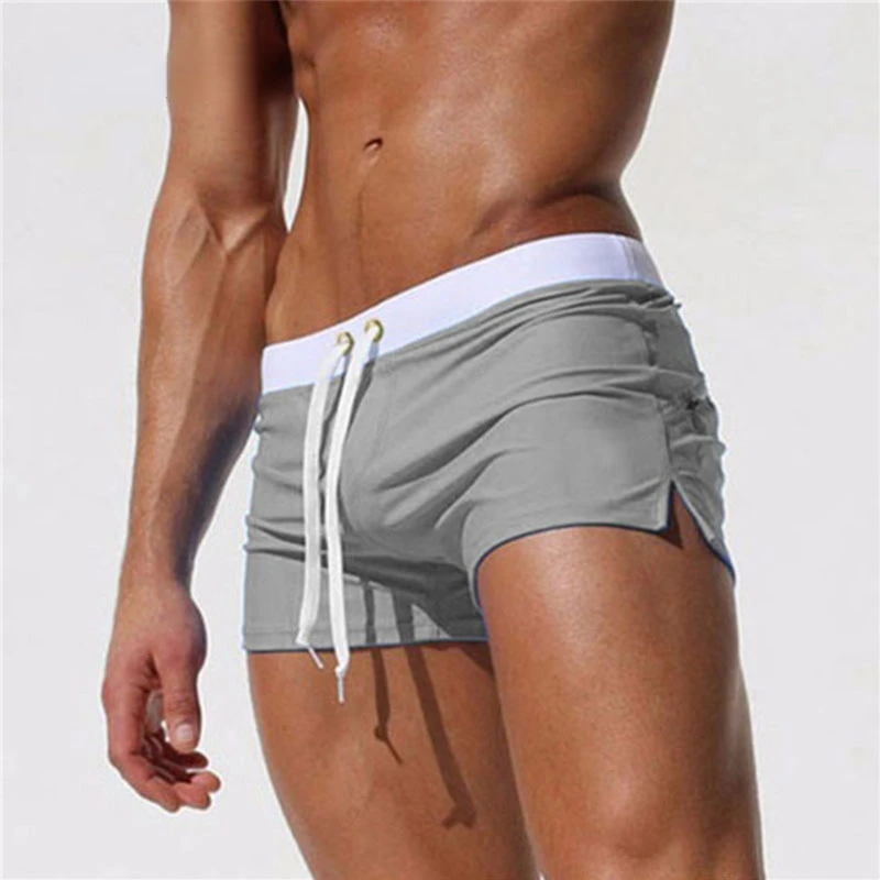 

2Pcs Summer Swimwear Men Briefs Sexy Swimming Trunks Sunga Hot Swimsuit Mens Swim Beach Shorts Male With Pad Quick-Dry Swimwear