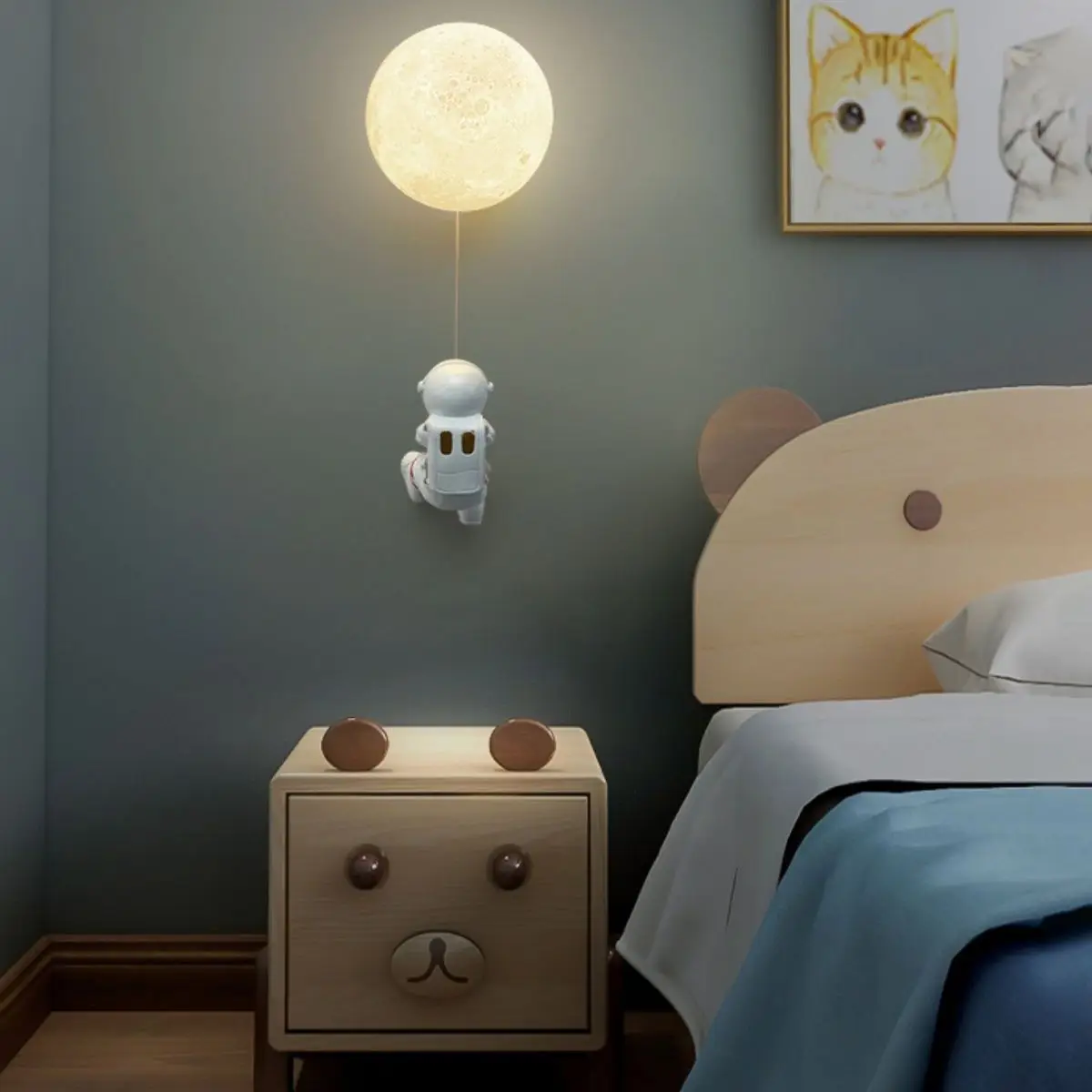 

Nordic Wall Sconces Led Astronaut Moon Bedside Lamp Light Fixture Indoor Lighting Home Children Bedroom Decorative Luminaire Kid