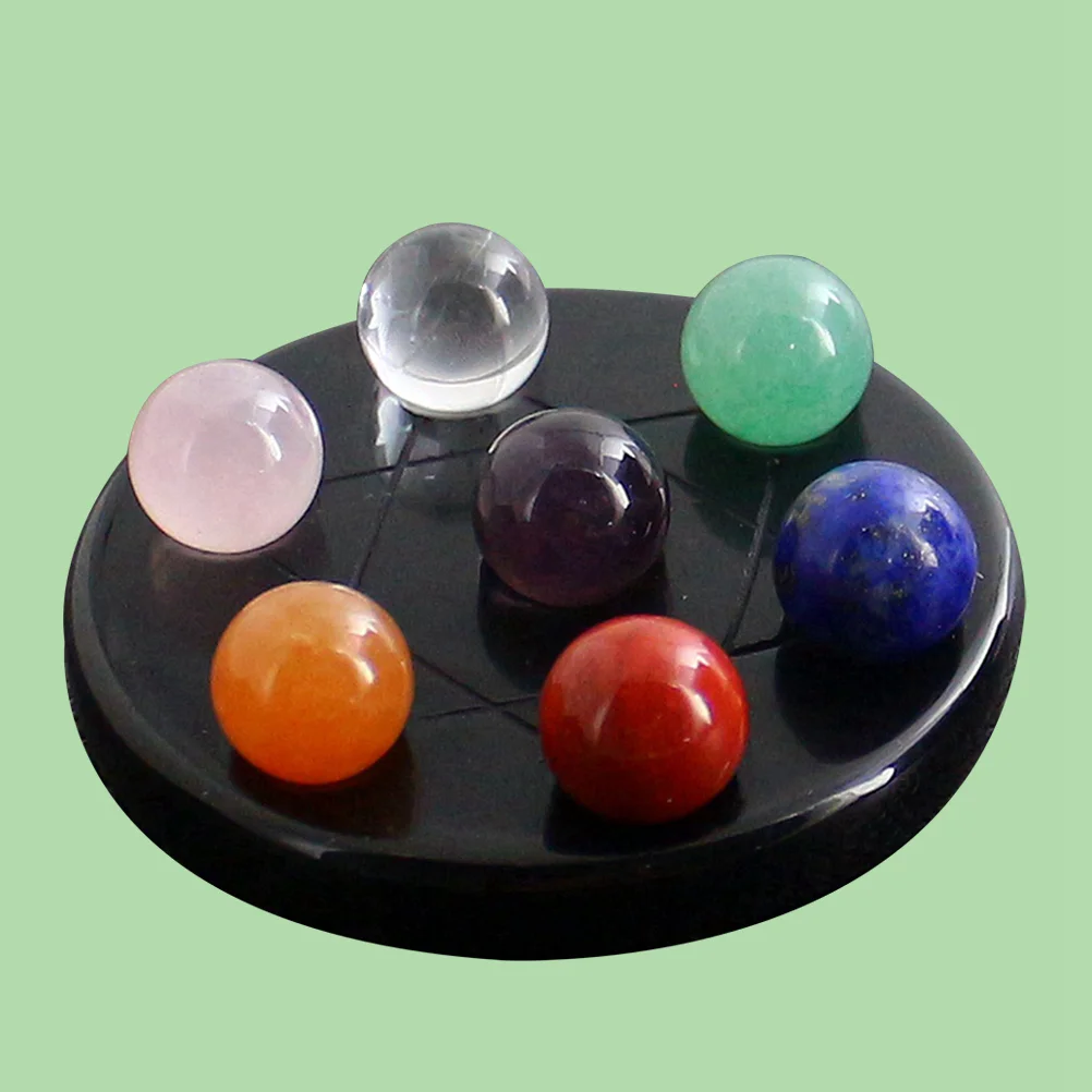 

Sphere Crystalseven Starchakrareiki Gemstone Group Balancing Hexagram Stand