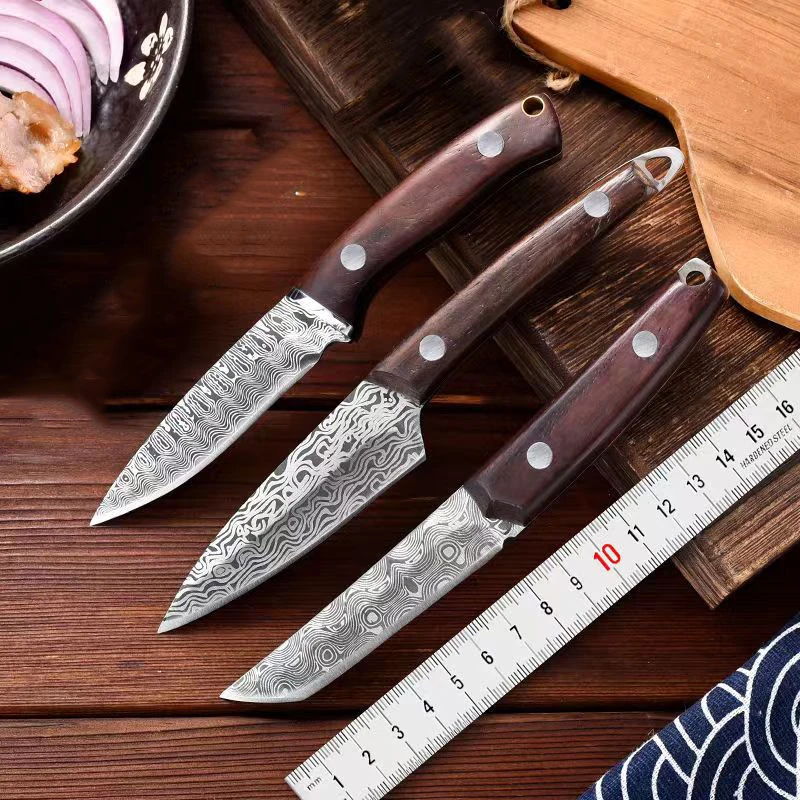 

Japanese Utility Knife Stainless Steel Peeling Fruit Meat Cleaver Kitchen Chef Butcher Tatctical Hunting Knife