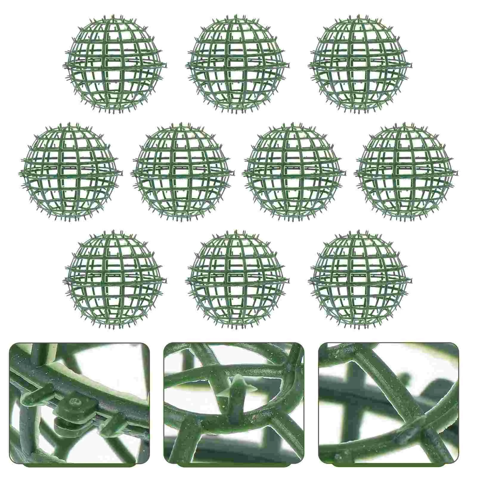 

10 Pcs Plastic Floral Ball Rack Grass Ornament Pots Plants Flower Arranging Frame Decorations Wedding Supplies Festival