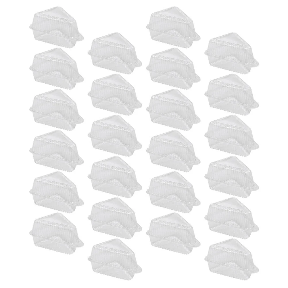 

50 Pcs Pizza Container Food Plastic Cake Containers Lids Cheese Sandwich Go The Pet Storage