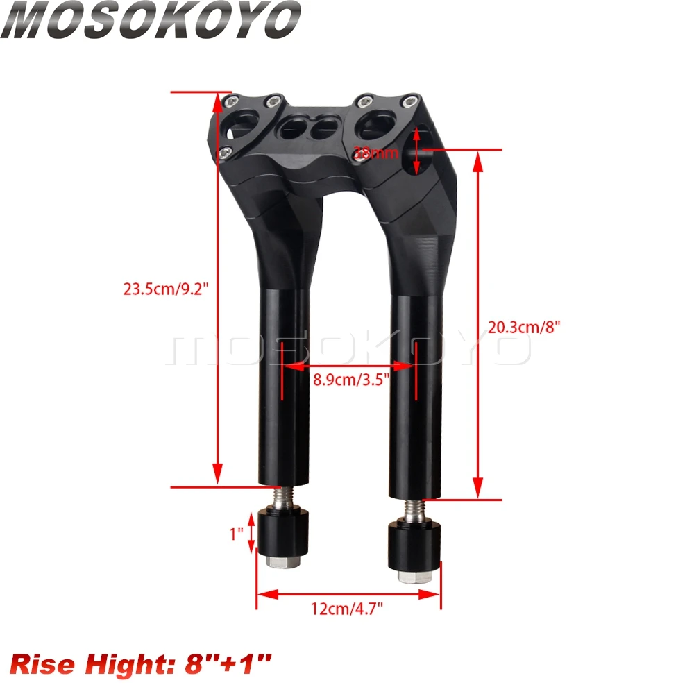 

1-1/2 "38 мм модульные стойки руля в стиле Pullback, комплект для Harley Dyna Softail Sportster Street Bob Chopper Bobber Scrambler