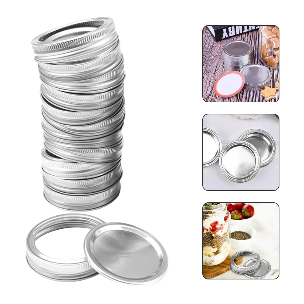 

Jar Mason Lids Canning Lid Jars Mouth Metal Sealing Regular Ringwide Capscovers Airtight Tops Jam Tinplate