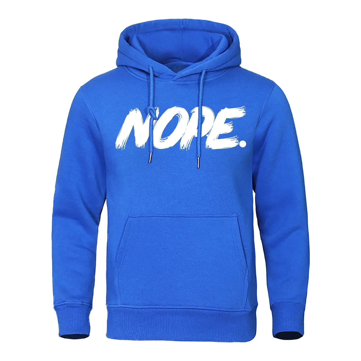 

Худи Nope мужское с надписью на английском языке, уличная одежда в стиле хип-хоп, повседневный флисовый СВОБОДНЫЙ Модный пуловер с круглым вырезом, худи, белый цвет