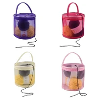 portable mesh weaving round bags lightweight wool storage bag organizer yarn crochet knitting baskets apparel storage