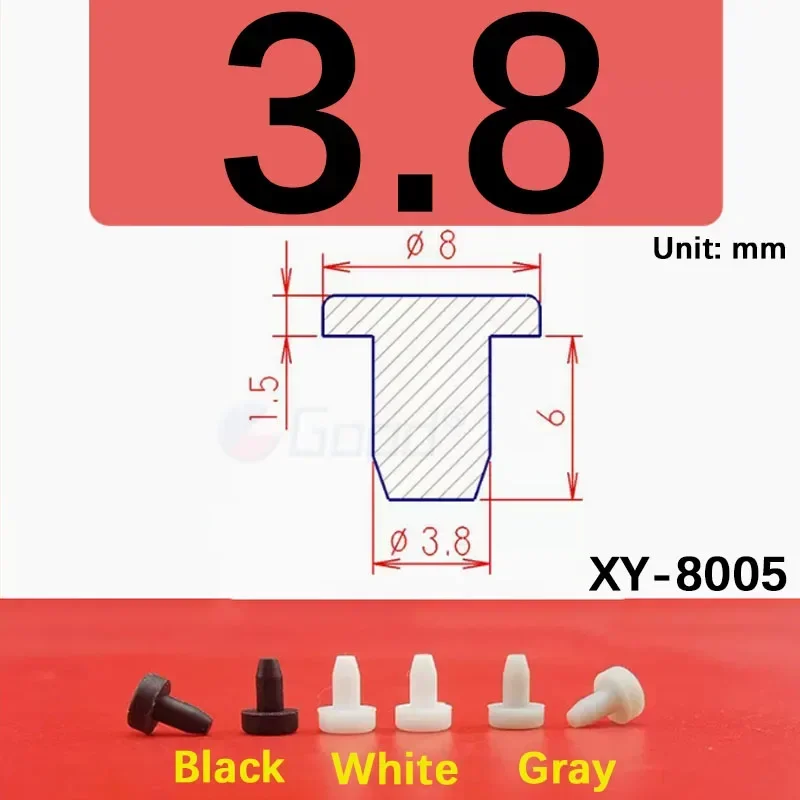 

Термостойкие силиконовые заглушки 2-14 мм черные/белые