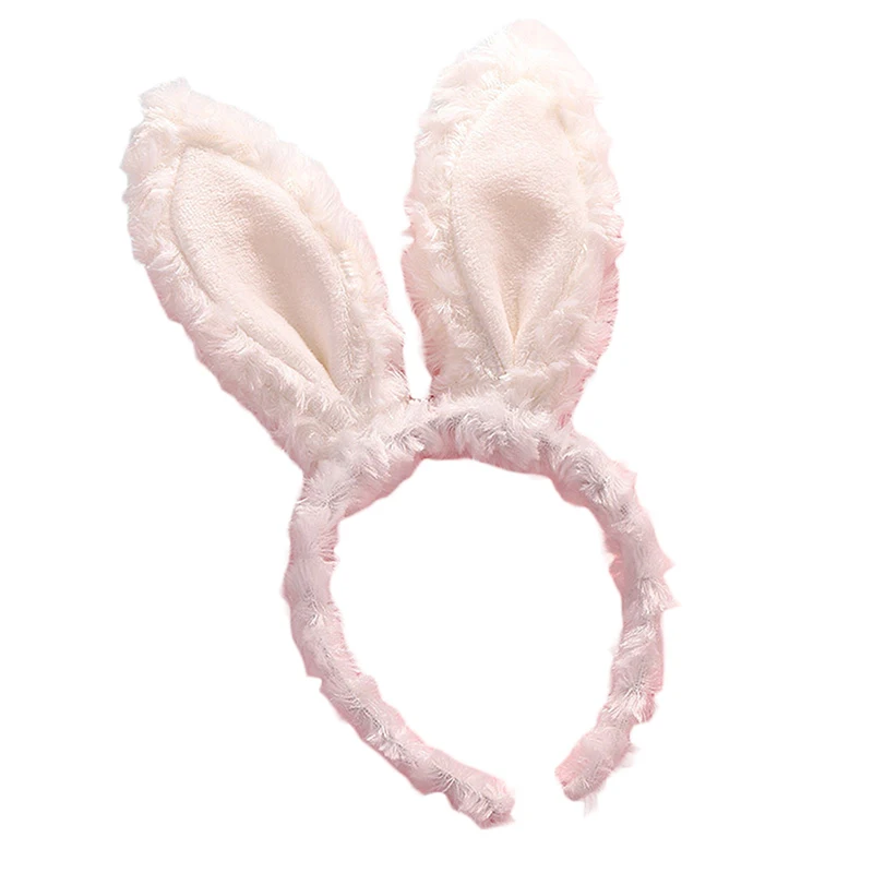 

Bunny Ears Headband Plush Rabbit Ear Headband Hairband for Woman Kids for Easter Party Favor