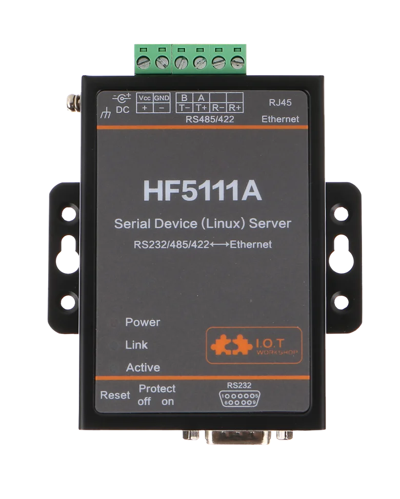 

HF5111A модульный последовательный преобразователь RS232 RS485 RS422 в Ethernet устройство Modbus 2 м флэш-разъем