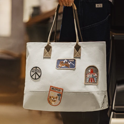 Maden винтажная холщовая сумка-тоут с вышитым шевроном большая вместительная сумка для ноутбука унисекс повседневная рабочая сумка