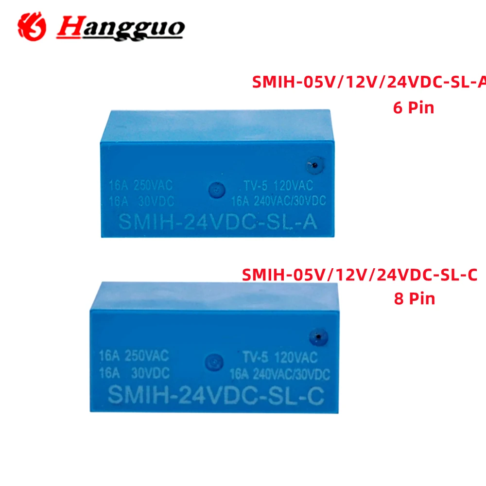 SMIH-05V 12 В 24 постоянного тока-SL-A-SL-C 6-контактное/8-контактное реле 250 16 А SMIH-05VDC-SL-A