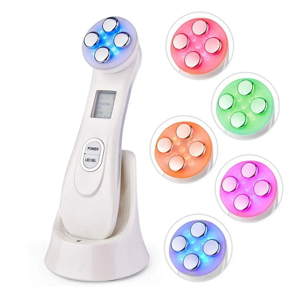 

EMS LED Photon Massager 5 In1 Facial Radio Frequency RF Face Lifting Tighten Wrinkle Removal Therapy Machine Facial Care Device