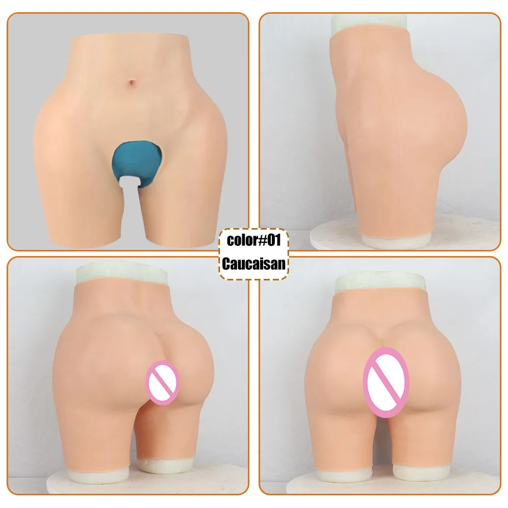 Silicone Butt Enhancement Padded Panties Big Hips Up Buttocks Underpants 0.3/0.48/0.63/1 Inch Hips Dark Color