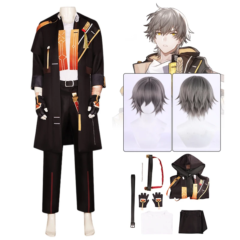 

Game Honkai Star Rail Trailblazer Male Cosplay Costumes Protagonist Trailblazer Uniforms Wig Halloween Party Men Clothes