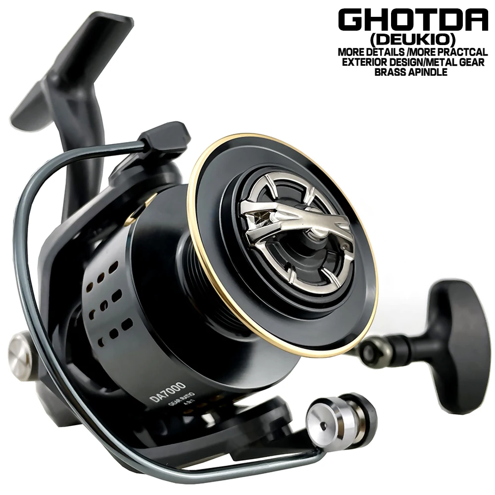 

Feeder Reel 2000 3000 4000 5000 6000 7000 Spinning Fishing Wheel Max Drag 15kg 5.2:1 / 4.9:1 Surfcasting Sea Reel High-casting