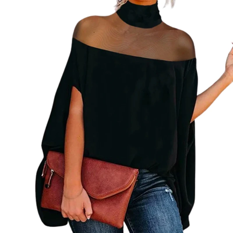 

Onecozyday 2023 New Fashional Dolman Sleeves Blouses Summer Loose Causal Going Out Shirts Tops Solid Color Clothes For Women