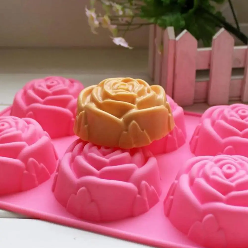 

Fondant Mould Exquisite 6-Cavity Colorfast Multifunctional Cake Mold for Chef