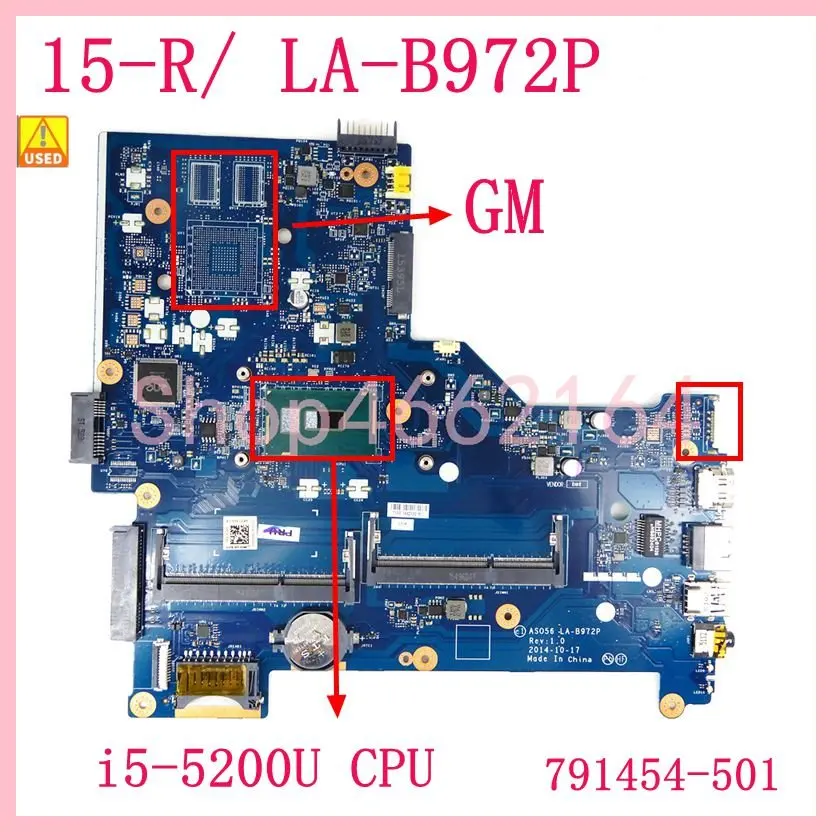 LA-B972P 791454-501   i5-5200u,     HP 15-R,    , 100% , /