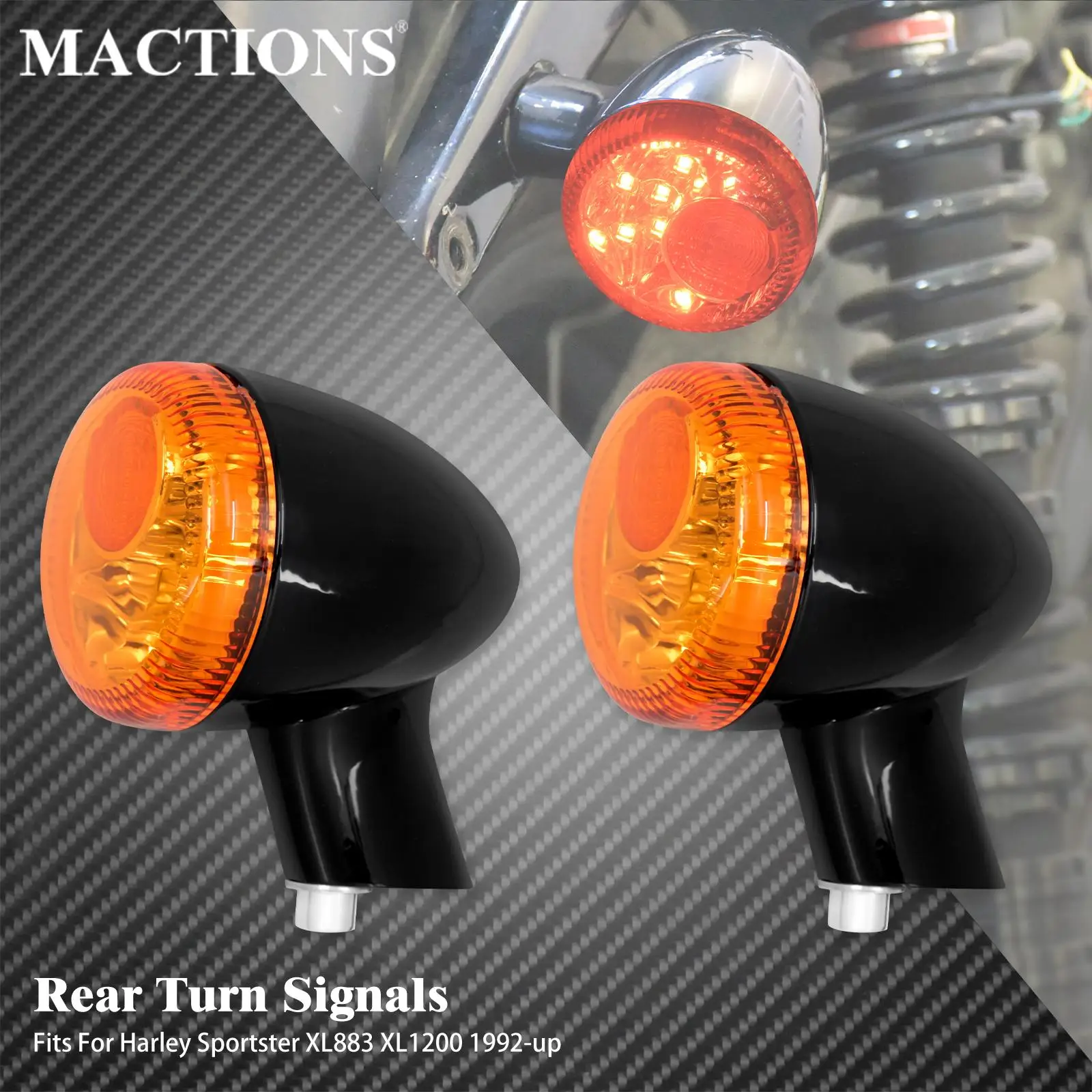 

Motorcycle Rear LED Turn Signals Brake Lights Bracket Indicators Run Lamp For Harley Sportster XL 883 1200 Seventy Two 1992-2022
