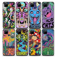 colorful art mushrooms phone case for realme c35 c20 c25 c21 c12 c11 c2 oppo a53 a74 a16 a15 a9 a54 a95 a93 a31 a52 a5s tpu case