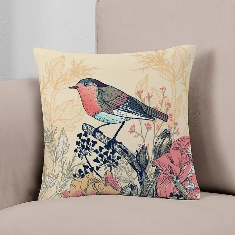 

Beautiful Bird Everyday Pillow Printed Pillow Case Fashion Car Hotel Bed Decor Pillow Cushion Not Included