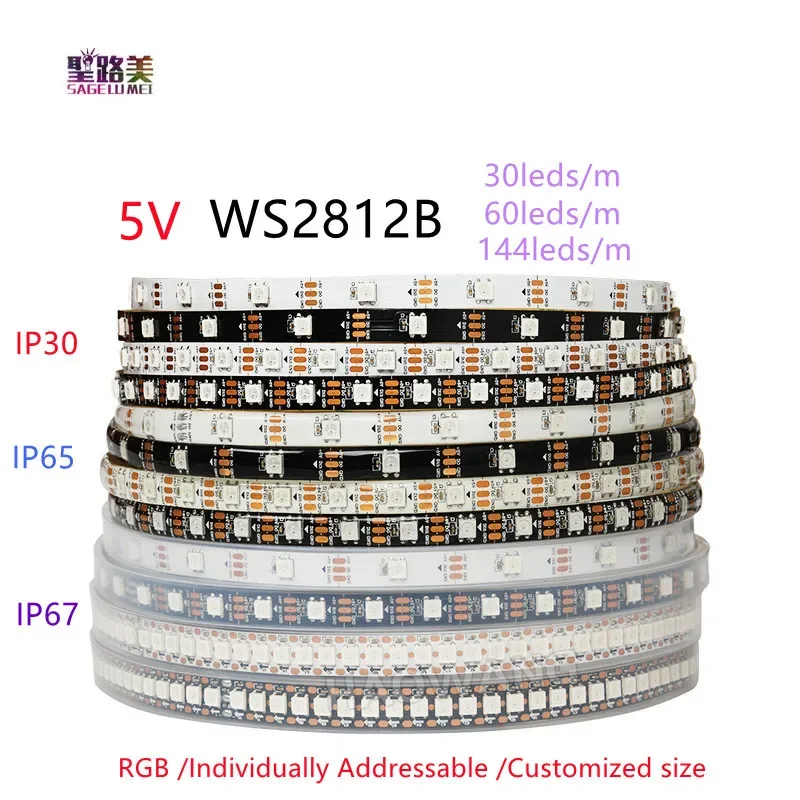 

SAGE LU MEI Светодиодная лента WS2812/2812B RGB 1м/5м