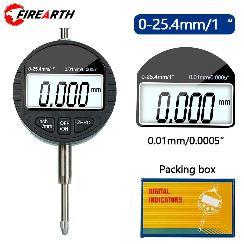 

Dial Indicators Micrometer 0.001mm 0-25.4mm 0.00005" Electronic Digital Caliper Measuring Instruments Marking Tools