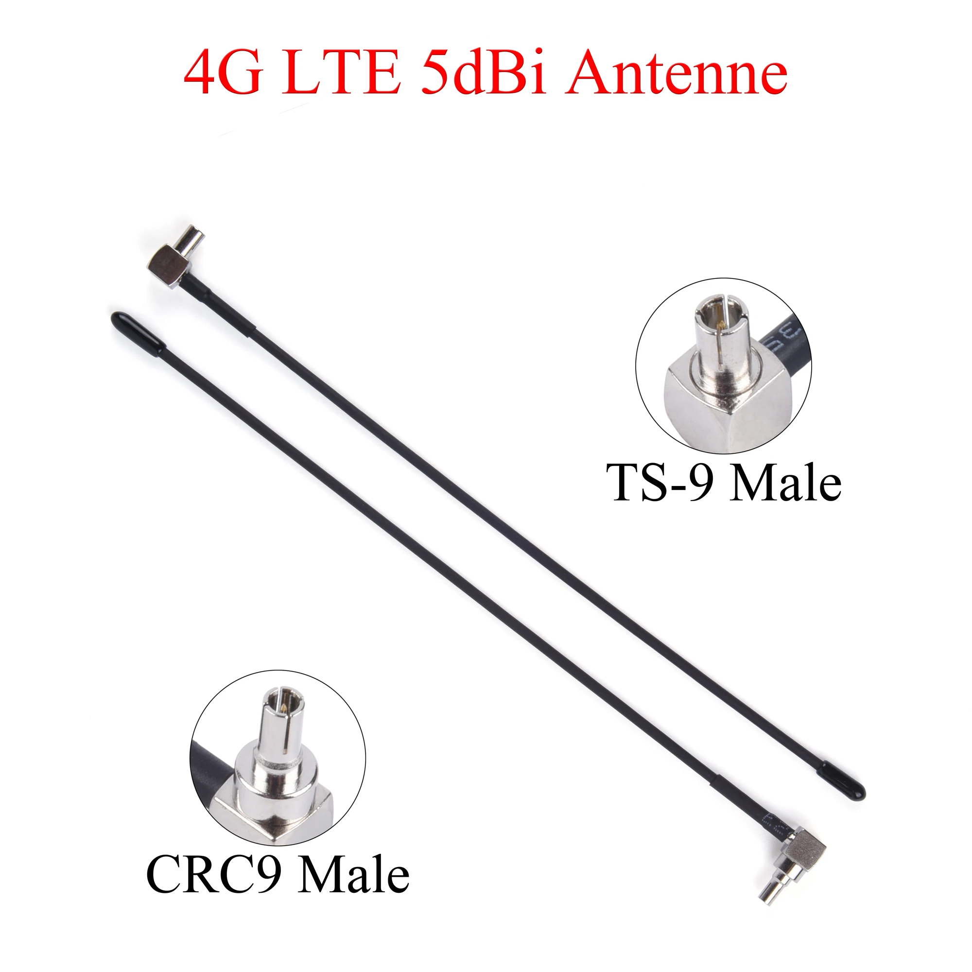 2PCS 5dBi 4G LTE WiFi Antenna 800MHz-2700MHz TS9/CRC9 Male Antenna For Huawei E398 E5372 E589 E392 Zte MF61 MF62 753s Router