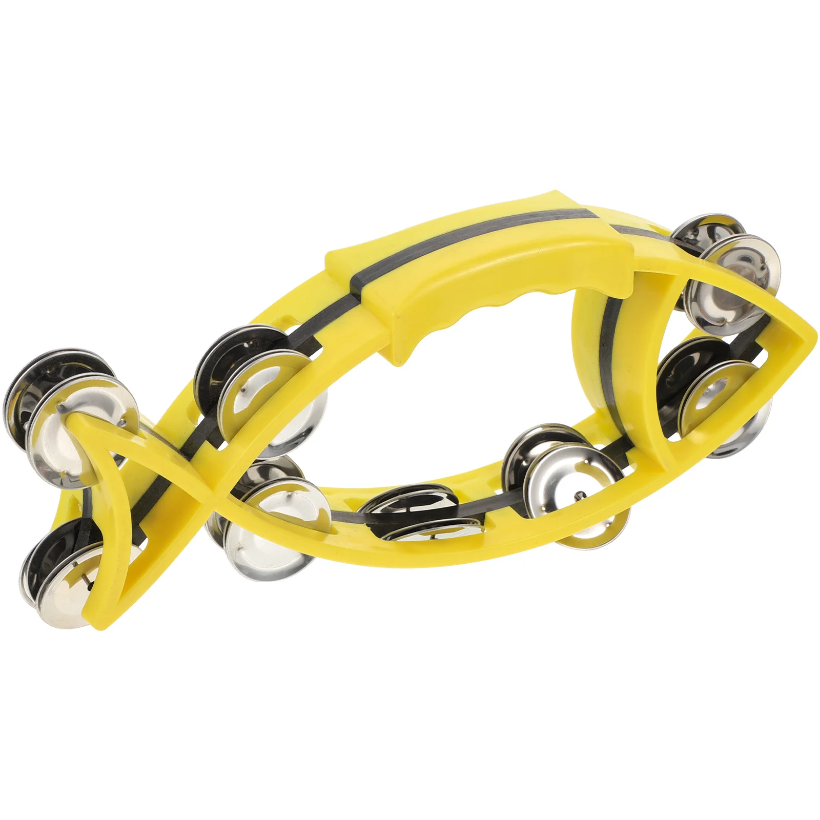 

Fish Shaped Hand Bell Music Instruments Kids Tambourines Plaything Toys Adult Handbell Funny Plastic Baby