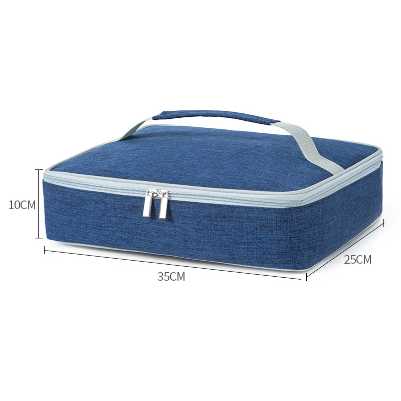 

Square Fashionable Insulated Lunch Bag, Portable Leak Proof Picnic Food Truck, Insulated and Refrigerated Bento Box Large Size