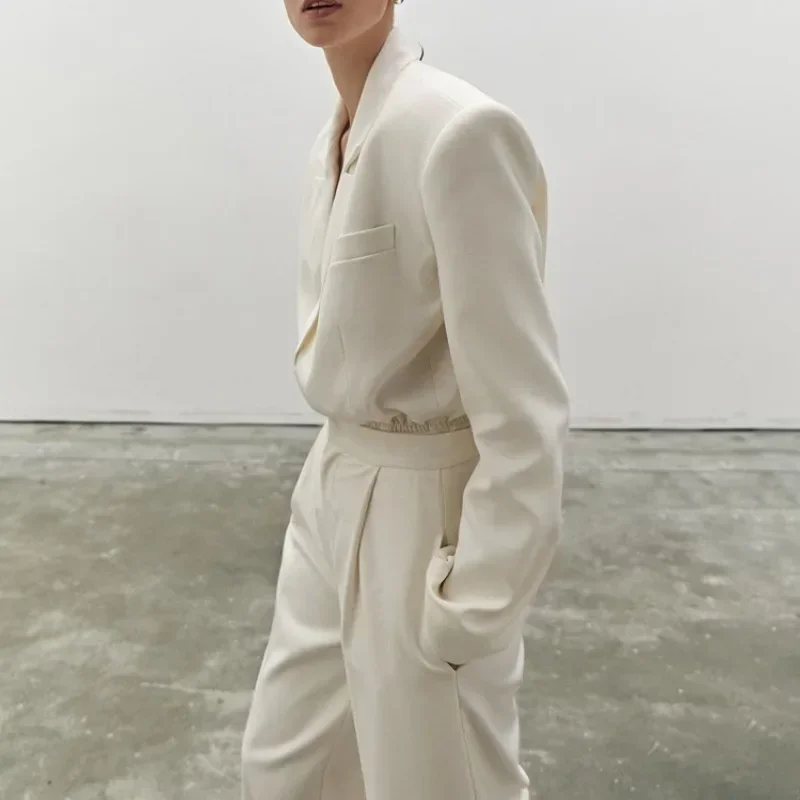 2024 женские костюмы весенний пригородный короткий пиджак повседневные брюки