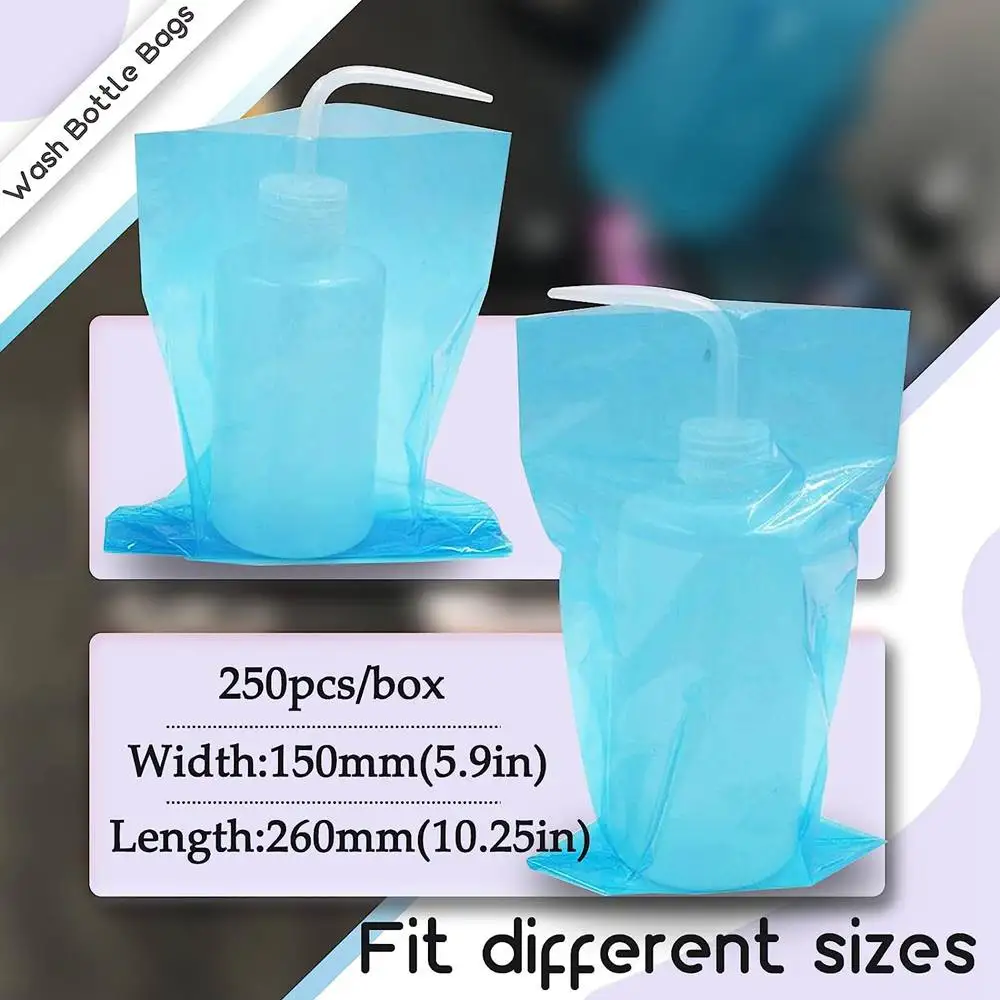 EMALLA сумки для бутылок татуировок 250 шт. одноразовые крышки мытья рукава и