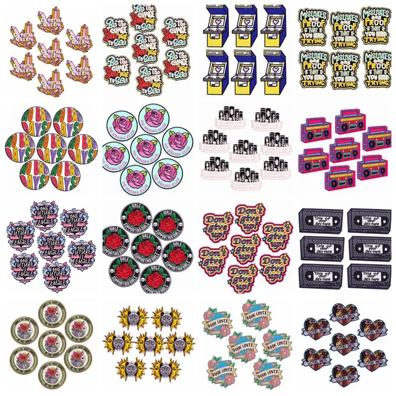 10 шт., термоклейкие нашивки с надписью «сделай сам»