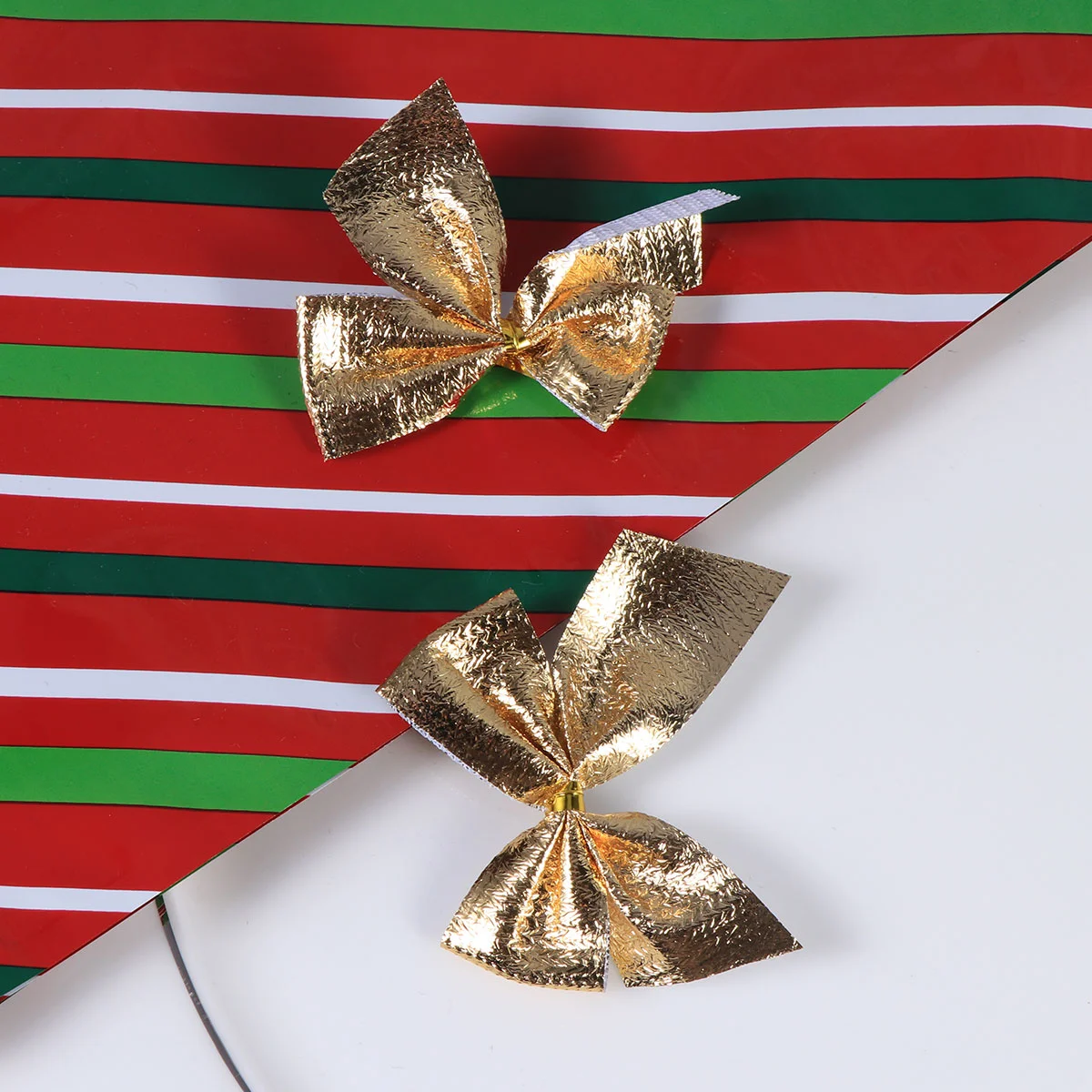 

Christmas Bow Tree Bows Ribbon Ornamentsglitter Bowknot Holiday Decorative Giftknot Ornament Decoration Wreath Mini Hanging Red