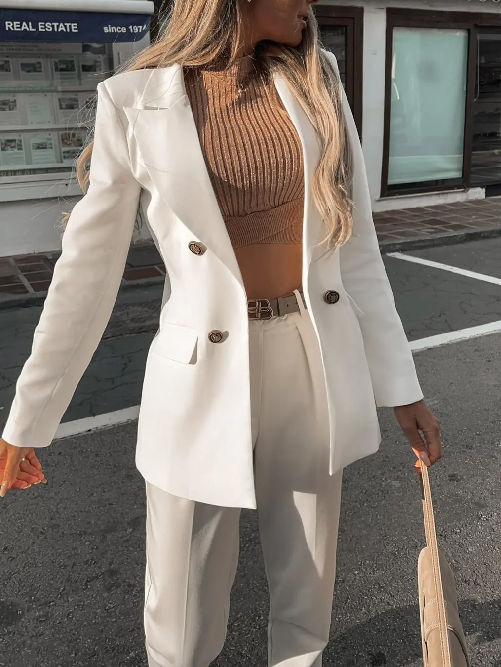 Blazers for Women New 2022 Fashion Polo Cardigan Mid Length Solid Color Jacket Women Coats