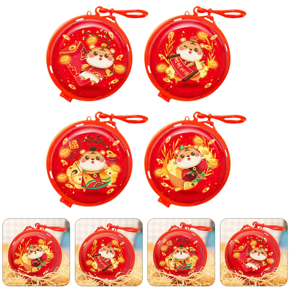 

Pouchyearxmas Candy Box Money Purse New Mini Tin Small Wallet Lucky Holiday Hanging Christmas Chinese Present Zipper Red Key