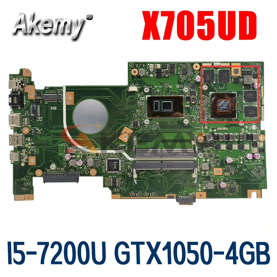 

New X705UD Motherboard For Asus VivoBook X705UDR X705U Laptop Motherboard I5-7200U GTX1050-4GB 100% original Mainboard