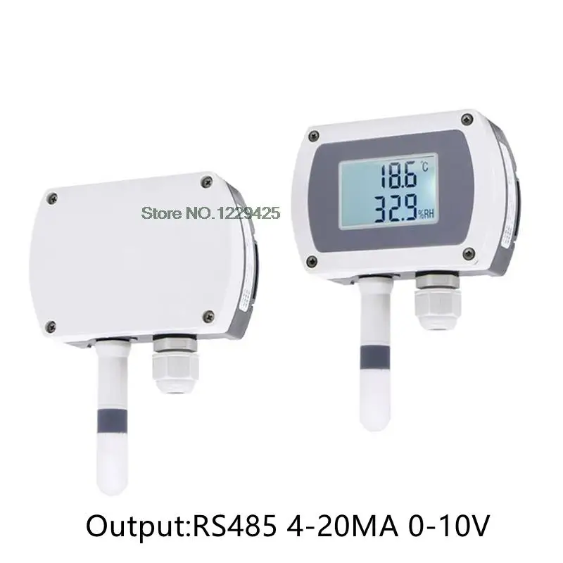 Parede-montado Temperatura e Umidade Transmissor 420ma Temperatura e Sensor de Umidade com Instalação de Pista de Exibição Rs485 Transmissores de pressão