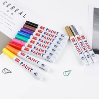 1p electroplating art marker pen suitable for metal marker waterproof plastic writing drawing graffiti pen stationery notebook