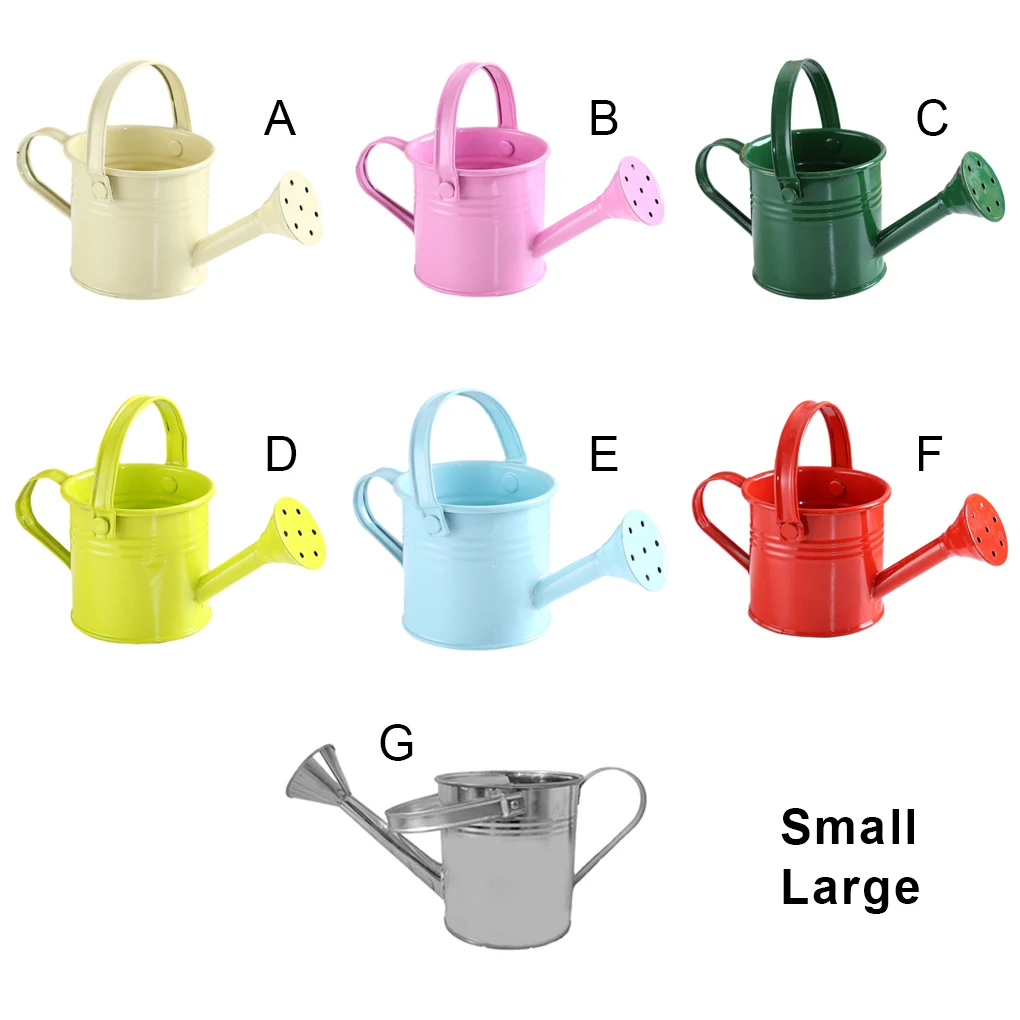 

Iron Watering Can Long Mouth Kettle Outdoor Flower Bucket Pot Garden Comfortable Handle Sprinkler with Two Handles