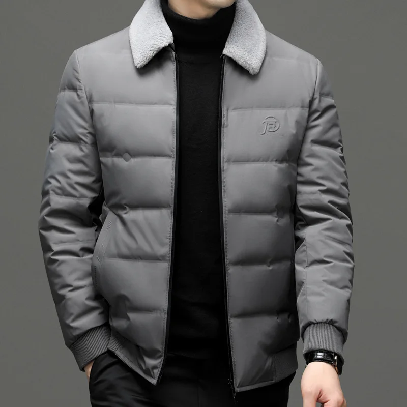 Winter Men's Clothing Thick Puffer Male Coat Casual Lightweight Padded Overcoat Thermal Parkas White Duck Luxury Man Down Jacket