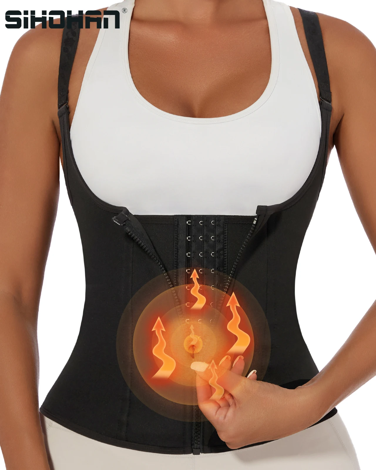 

Sauna Sweat Corset Neoprene Waist Trainer Vest Body Shaper for Women Slimming Sheath Flat Belly Tummy Trimmer Cincher