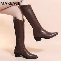 womens boots autumn large size womens shoes fashion platform boots europe and the united states cool and knee fashion boots