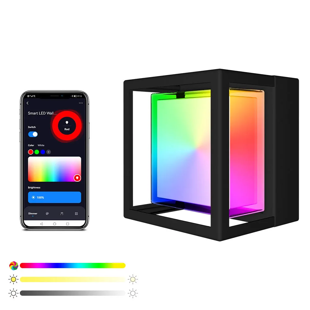 Умная светодиодная настенная лампа Tuya водонепроницаемое садовое бра с