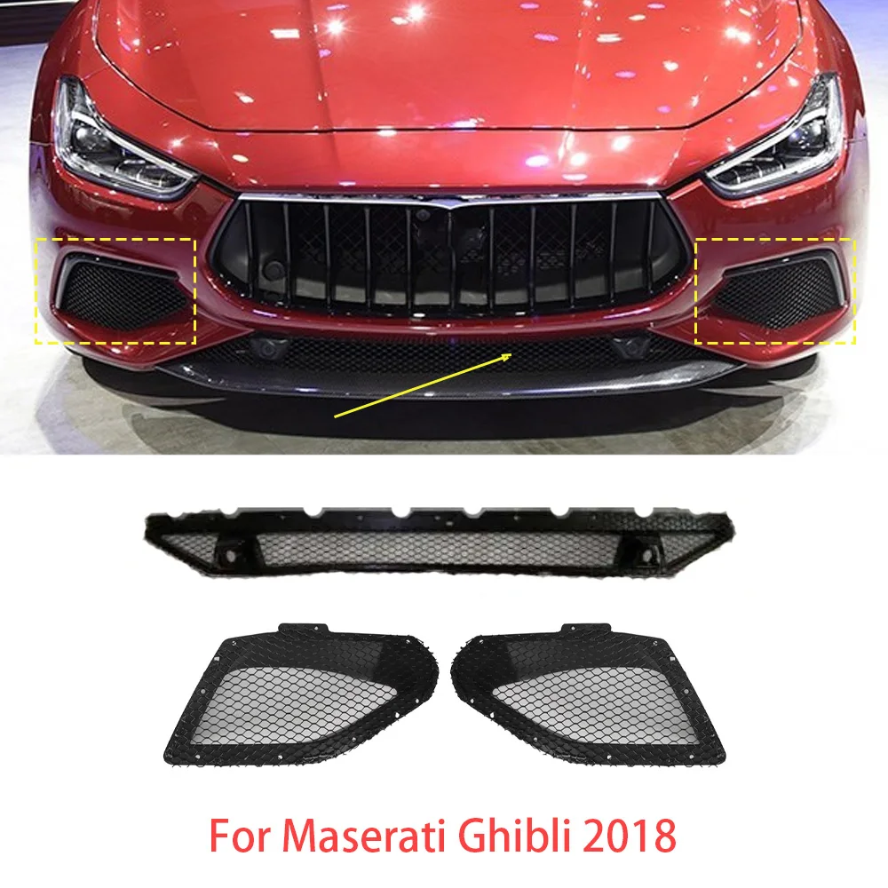 

1Pair Front Bumper Lower Bottom Grille For Maserati Ghibli S Q4 Trofeo Hybrid 670110342 670110341 670110340