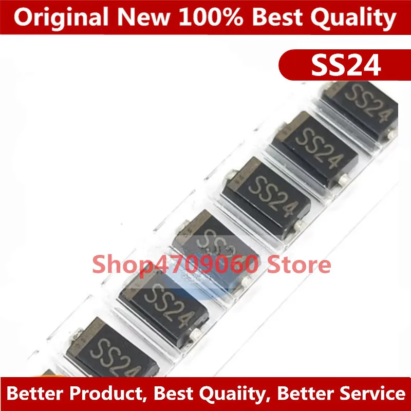 100 шт. диод Шоттки SS24 2A 40V SMA SR240 DO-214AC