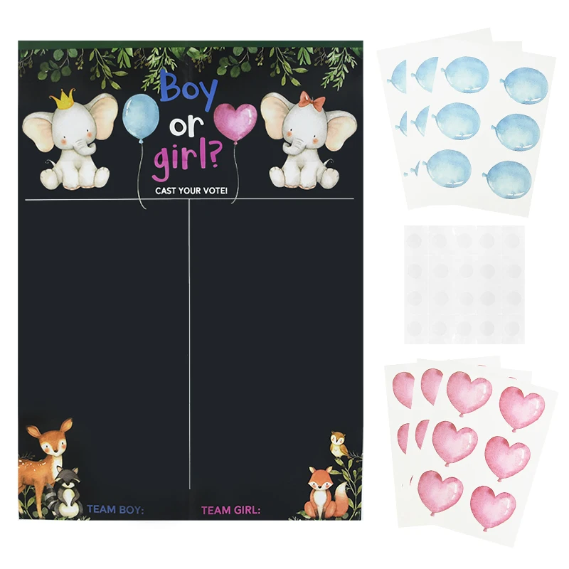 Постер с наклейками на тему игры по голосованию для мальчиков и девочек