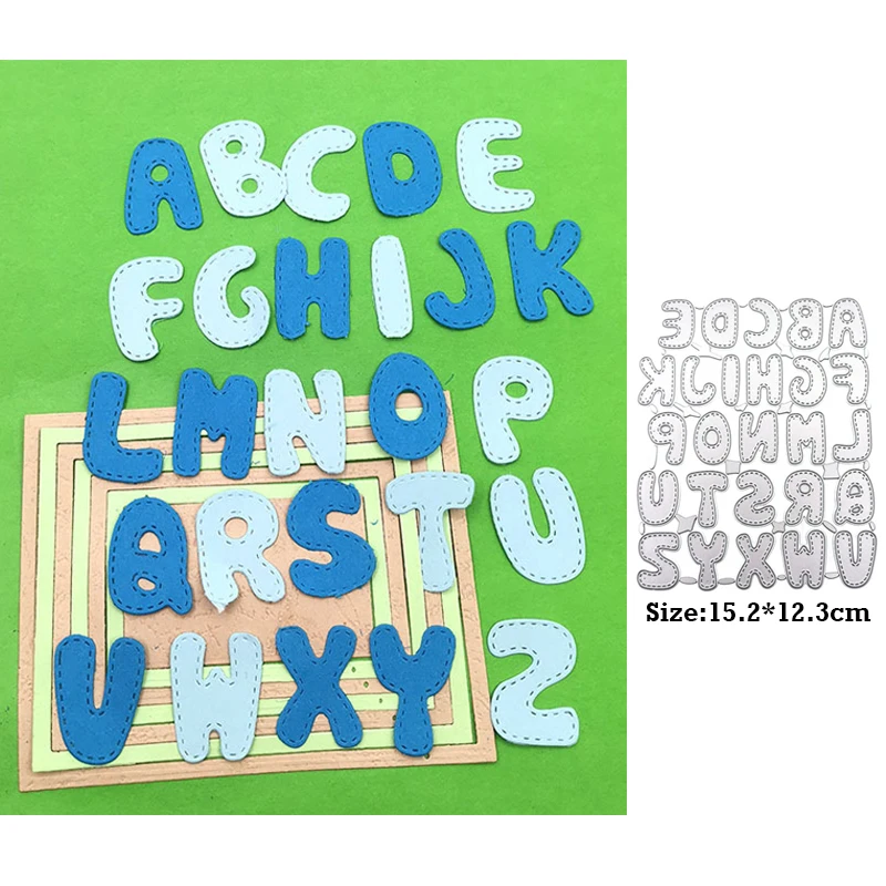

English Alphabet Letters Metal Cutting Dies DIY Handmade Scrapbooking Album Photo Embossing Decor Greeting Cards Punch Stencils